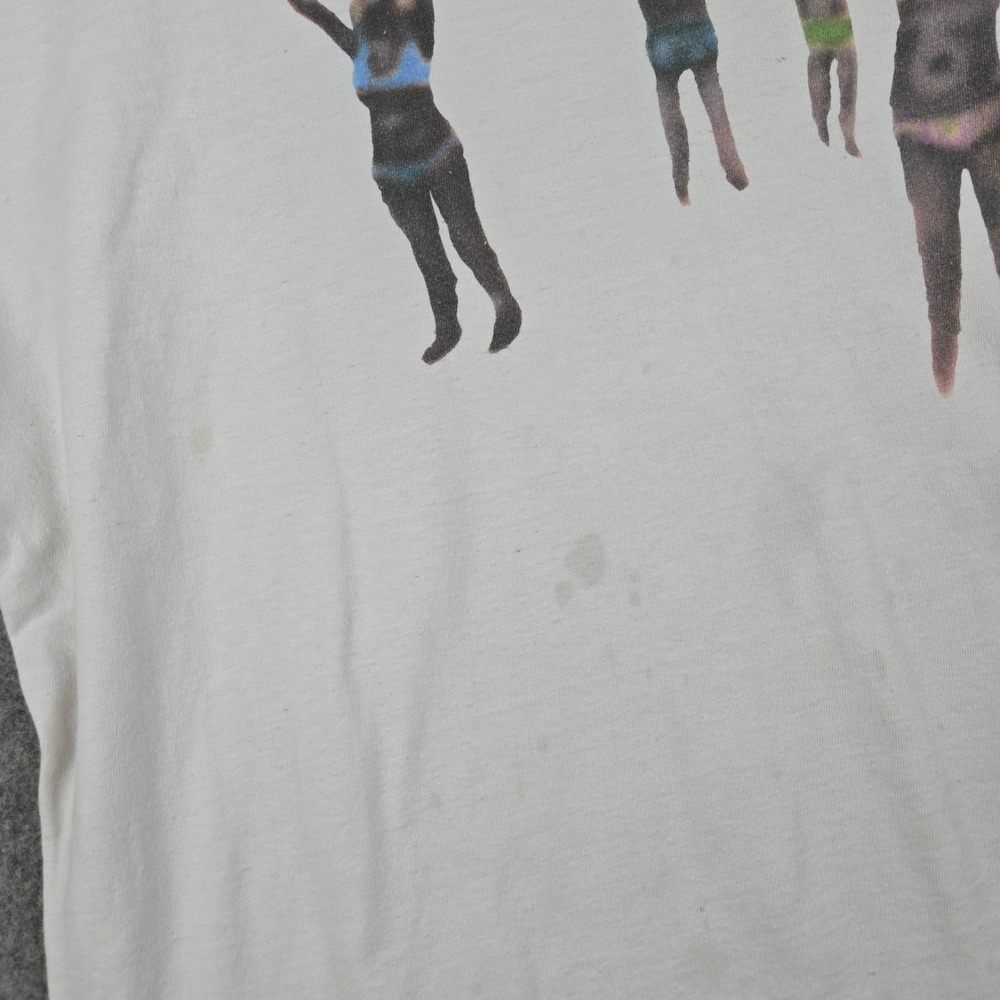Diesel Graphic T-Shirt Mens XL White Airbrush Collage Art Print Streetwear Y2K - Picture 4 of 13